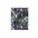 1 X mosaiikkorpusega mattkilega peitsitud staatiline klaaskleebis Privaatsus PVC