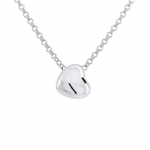 LEA &; ARTHUR - Laste kaelakee "HEART" - Roodiumiga kaetud 925 Sterling Silver Jaseron Mesh - Reguleeritav pikkus 39-42 cm