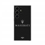 Coque Samsung Galaxy S24 ULTRA MASERTATI BLANC FOND CARBONNE SOURIS ET COQUE Maniacase