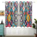 India Mandala pimenduskardinad magamistuppa Boheemlaslik disain Aasadega Termoisoleerivad Ruumi K&otilde;rge varjutusega Kardinad 2 tk W55 X H120cm X 2&HOOK black