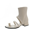 2024. aasta naiste Rooma s&auml;&auml;re keskosa sandaalid Hingavad saapad Naiste Moodsad madala kontsaga vabaajajalatsid Trendikad pl&auml;tud sandaalid Naiste kingad 35