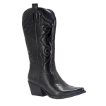 Moodne Mood Cowboy Naistele 2024 Cowboy L&uuml;hikesed Pahkluusa Saapad Naistele Paks Kontsaga Cowgirl Saapad Tikitud Keskmise S&auml;&auml;rega L&auml;&auml;ne Saapad Kuum 39 must