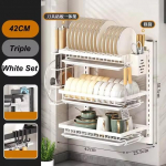 Seinale paigaldatav k&ouml;&ouml;gin&otilde;ude riiul Multifunktsionaalne k&ouml;&ouml;giorganisaator koos &auml;ravoolulauaga s&ouml;&ouml;giriistade hoidikuga s&ouml;&ouml;gin&otilde;ude &auml;ravool