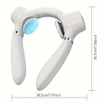 Kaela konditsioneeri ventilaator, kaasaskantav kaelaventilaator jahutuskiibiga, 360&deg; &uuml;mber kaela jahutusventilaator, 4000 mAh laetav isiklik k&auml;ed-vabad ventilaator valge