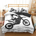&Auml;&auml;rmusspordi tekikott Motokrossi voodipesukomplekt Noorte teismeliste poiste tuppa Mikrokiud 3D Motokrossi v&otilde;idus&otilde;idu liigutuste teemaline tekikate AU Single 140x210cm