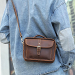 Meeste Crossbody kott Mad Horse nahast Vintage kott Meeste Crossbody kott Meeste &otilde;lakott Ehtne nahk Meeste kott pruun