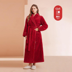 Suures suuruses meeste ja naiste s&uuml;gistalvine paks soe pehme flanellist hommikumantel Paarid Luksuslik hommikumantel pikad magamisriided XXXL punane