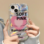 Mobile Phone Cases for iPhone 11 13 XR 15 Pro Max 12 14 Pro Max Case iPhone 16 7 Plus 8 Plus XS Max 6 15 Plus Laser Wave Pattern Anti-drop Waterproof iPhone 6&6S puhas