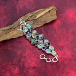 Abalone Shell, Amet&uuml;stist k&auml;ev&otilde;ru, 925 sterlingh&otilde;bedast v&auml;&auml;riskivide ehted, k&auml;sitsi valmistatud k&auml;ev&otilde;ru emadep&auml;evaks Adjustable With 8 Inches