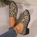 Uued Kevad/S&uuml;gis Naiste Kingad Slip-on Keskmise Kontsaga Kingad Naistele V&auml;litingimustes Mood Terava Otsaga Kingad Platvormiga Kleidikingad Leopardimustriga Mokassiinid 35 tume khaki v&auml;rv