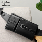 Meeste v&ouml;&ouml;kott Nahast tekstuuriga rinnakott vabaaja diagonaalkotiga spordikott Small