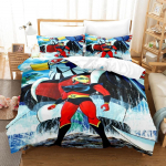 Goldorak Voodipesukomplekt 3D Prinditud Grendizer Tekikott 3 tk Kahekohaline &Uuml;hekohaline T&auml;iskasvanu Lapsed Voodipesu Tekikate EU Twin135x200 cm