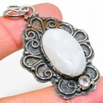 Rainbow Moonstone, Topaz 925 Sterling Silver Jewelry Pendant 2.52 e0c99