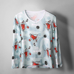 Meeste V-kaelusega puuvillane kampsun &ndash; kerge, soe s&uuml;gis/talve topp XXXL helesinine v&auml;rv