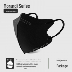 Morandi v&auml;rvi 3D KN95 t&auml;iskasvanute mask, neljakihiline &uuml;hekordne k&otilde;rvasilmustega, pakendatud individuaalselt 30pcs lahe must v&auml;rv