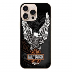 Coque Iphone 16 Pro - Harley-Davidson - Logo Aigle - Souple - Noir - Style Personnel