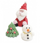 D&eacute;corations en sucre en relief 3D - No&euml;l