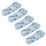 5 tk Korduvkasutatav Menstruatsioonipadi 18 x 20cm Joonistusmustriga V&auml;ga Imav Pehme Hingav Pestav