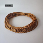 0,75mm*2 soonega elektriline vaskjuhe vintage keerutatud kangasjuhe kootud 2 soonega tekstiiljuhe ripplambi juhe Edisoni valgustus 10m kuld