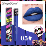 12 v&auml;rvi Halloweeni huulel&auml;ige meik must roheline lilla huulepulk j&otilde;ulutoon niisutaja veekindel matt huulepulk huulepigment 05