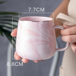 400 ml loomingulised keraamilised tassid Marmorroosa kohvikruus Keraamiline kohvitass Lover's Gift portselanist kruusid tee jaoks Hommikus&ouml;&ouml;gitass piima jaoks 400ml