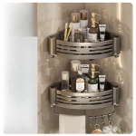 Alumiiniumisulamist vannitoariiulid stantsivabad paksendatud statiiv Seinale kinnitatav nurgariiul Vannitoatarvikud Du&scaron;ikabiin