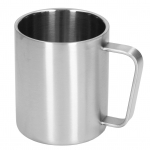 Roostevabast terasest tass 300 ml mahutavusega kahekihiline ergonoomilise disainiga tekstuur k&auml;epidemega kohvikruus