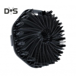 Silikoonist vannihari tundlikule nahale, kooriv kehakoorija massaažisammastega, libisemiskindel k&auml;epide, kehariie hall