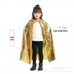 Halloweeni printsessi ja kuninga kuube lastele &ndash; 80 cm s&auml;rav kuld ja h&otilde;be One Size