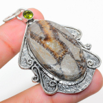 Septerian Stone, Citrine 925 Sterling Silver Jewelry Pendant 2.52 q6e28
