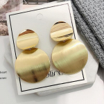 Geomeetriline Metallist Ripatsiga K&otilde;rvar&otilde;ngas Kuldne H&otilde;bedane V&auml;rv Statement Ring Punk Rippuv K&otilde;rvar&otilde;ngas Naiste Isikup&auml;rased Ehted kuld