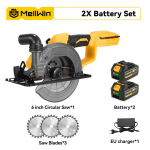 MELLWIN 6-tolline 150 mm juhtmeta harjadeta ketassaag, k&auml;eshoitav multifunktsionaalne elektrisaag, elektrit&ouml;&ouml;riist Makita 18 V akule 2 Battery EU Plug
