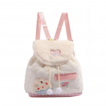 S&uuml;gis- ja talvine karusnahakott Moekas naiste sisemine magus pehme seljakott Mitmek&uuml;lgne naiste kolledži &uuml;li&otilde;pilaste koolikott