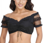 Ladies Elegant Classic Beer Festival Regular Botting Stitching V&auml;ike s&auml;rk L must