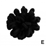Naiste Elegantne Solid Flods Plush Pehmed Elastsed Juuksepaelad Hobusesaba Scrunchies Hobusesaba Mood Ha V6G2 Black-One size