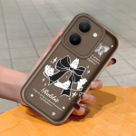 Pehme silikoonist ruudukujulise redeli mustriga telefoni&uuml;mbris, t&auml;ielikult kattev, kaamera p&otilde;rutuskindel kaitse, kummist &uuml;mbris Vivole Vivo Y7S pruun