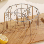 Frit&ouml;&ouml;klaasist roostevabast terasest vertikaalne grillrest, eemaldatav n&ouml;&ouml;rgrill, vertikaalne grillvarraste hoidik, 24 k&uuml;psetusn&otilde;ela A