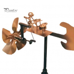 K&auml;sitsi valmistatud metallist trummar tuuleveski l&ouml;&ouml;kpillim&auml;ngija figuur kuju tuulej&otilde;ul t&ouml;&ouml;tav kinemaatiline trummari skulptuur tuulep&ouml;&ouml;ris &otilde;ue muruplatsi aia terrassi jaoks A