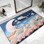 Kodu P&otilde;randamatt 3D-mustriga Libisemiskindel Vanni- ja Du&scaron;imatt Vettimav Matt Vannitoa ja Ukseava jaoks Laiendatav Lillevaip 90*160cm