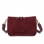 Ehtne Nahast Naiste Kott &Uuml;he&otilde;laline Matt Veisenahast T&otilde;mblukuga Kott Suure Mahutavusega Retro Eksklusiivne Disain Crossbody Kott small punane