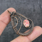 Mosaic Jasper Handmade Copper Wire Wrap Jewelry Pendant 2.17 m0f76