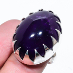Sage Amethyst Handmade 925 Sterling Silver Jewelry Ring Size 8 r1q59