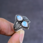 Milky Opal Handmade 925 Sterling Silver Jewelry Ring Size 11 Gift For Her q8p76