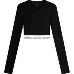 Calvin Klein Modern Gravity V&ouml;&ouml; &Uuml;mar Kael Lihtne Mugav T&auml;he Pikkade Varrukatega Aluss&auml;rk Naiste topid Kosmosemustriline Must QF8009-UB1 M