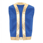 Meeste Konna vesti kost&uuml;&uuml;m Avatud esiosa disain Metallik l&auml;ikiv viimistlus Kontrastne vest Cartoon tegelane Cosplay peokleit XL kuninglik sinine v&auml;rv