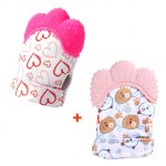 2TK Beebi silikoonkindad hambakindad Multifilmi kujuga kinnas pehme hambakinda One Size