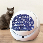 Cat Litter Box Curtain Door Flap Dustproof Easy to Install Replacement Cat Blue