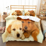 Armsad koerad Loomade 3D Voodipesukomplektid Armas Husky Tekikott Voodikate Komplekt Lastele Tekk Voodipesu Padjap&uuml;&uuml;r Lemmikloomad Koer Us Twin 173x218cm