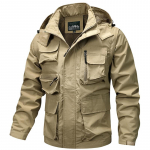 Meeste kevad- ja s&uuml;gisjakk suur suurus eemaldatavate varrukatega jakk meeste jakk 5XL khaki