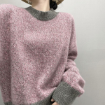 Qinghe 100% puhas ka&scaron;miir naiste kampsun - &Uuml;lipehme luksuslik talvine pullover F roosa